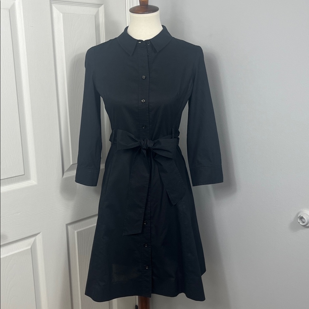Kate Spade Black Cotton Shirtdress